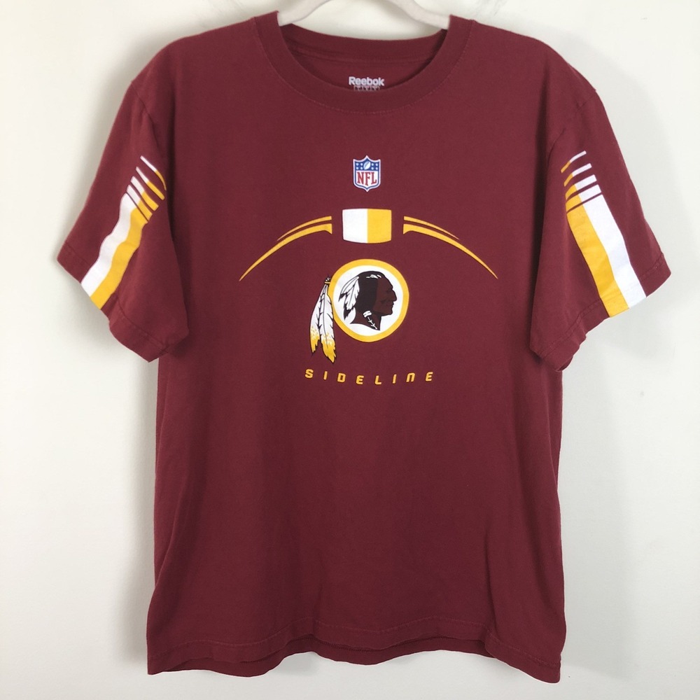 Vintage Washington Redskins Reebok NFL Sideline Graphic T-Shirt Men's XL Red